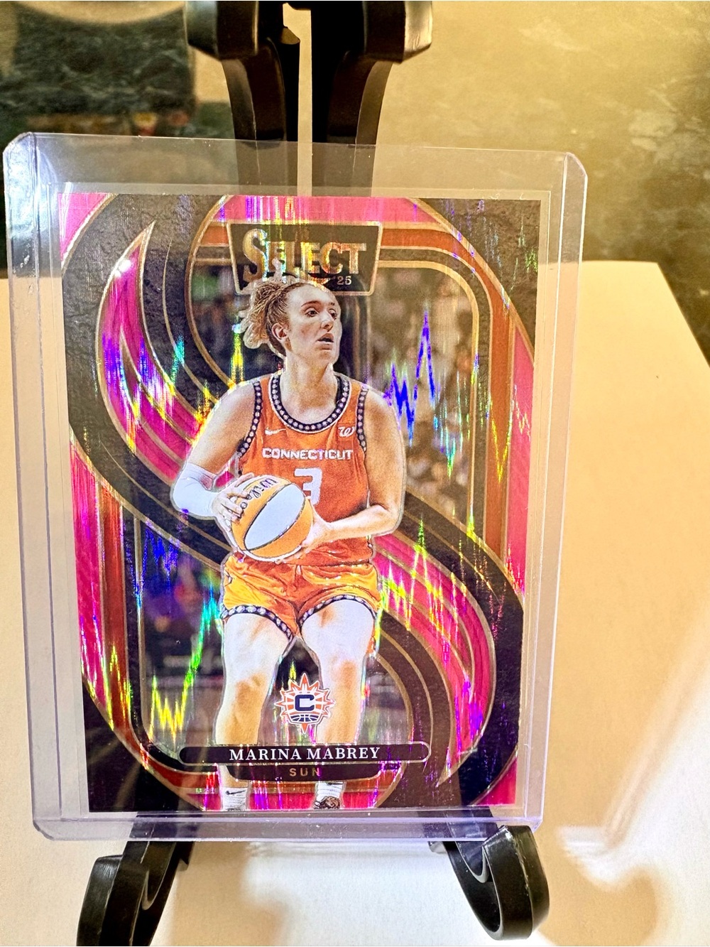 Marina Mabrey Basketball Card PINK PRIZM